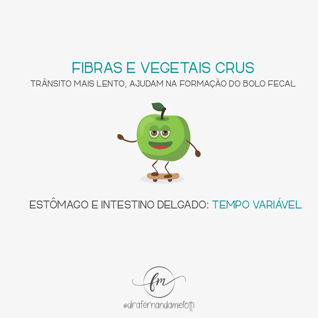 Quanto tempo cada alimento leva pra ser digerido?